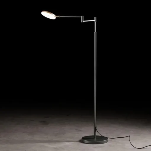 Moderne LED leeslamp vloerlamp antraciet