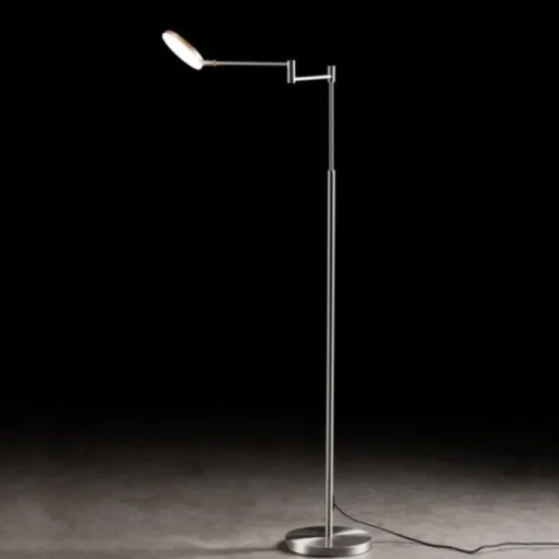 Moderne LED leeslamp vloerlamp aluminium mat