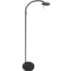 Moderne LED leeslamp zwart met smoke glas dimbaar