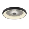 Moderne LED plafondlamp met kristaleffect zwart