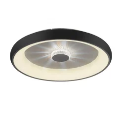Moderne LED plafondlamp met kristaleffect zwart