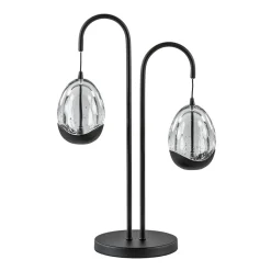 Moderne LED tafellamp egg glas met zwart