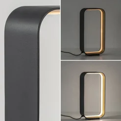 Moderne LED tafellamp zwart/goud klein
