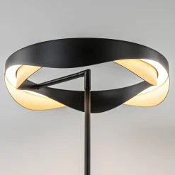 Moderne LED tafellamp zwart met goud dimbaar