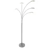 Moderne LED vloerlamp 5-lichts geborsteld staal dimbaar