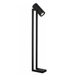 Moderne LED vloerlamp mat zwart met kantelbare spot