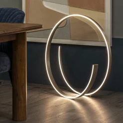 Moderne LED vloerlamp nikkel dimbaar