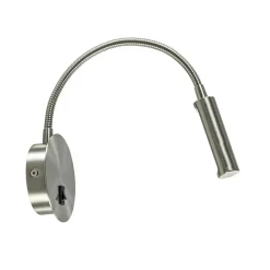 Moderne LED wandlamp nikkel met flexibele arm