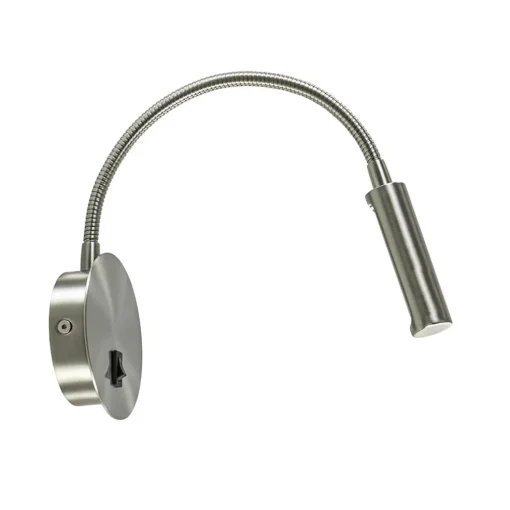 Moderne LED wandlamp nikkel met flexibele arm