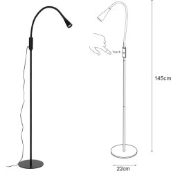 Moderne leeslamp flexibel met dimbaar LED