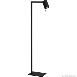 Moderne lees/vloerlamp mat zwart met brons