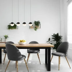 Moderne 4-lichts hanglamp met LED 3-standen dimbaar