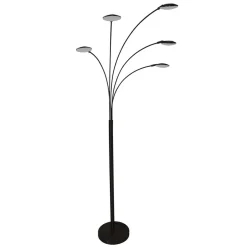 Moderne 5-lichts LED vloerlamp zwart