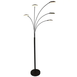 Moderne 5-lichts LED vloerlamp zwart
