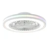 Moderne plafondventilator wit inclusief LED en color