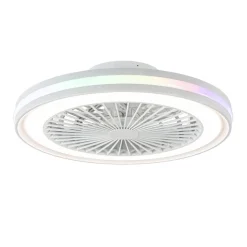 Moderne plafondventilator wit inclusief LED en color