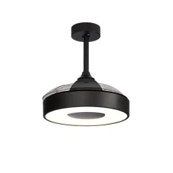 Moderne plafondventilator zwart met dimbaar LED
