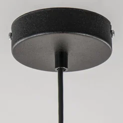 Moderne retro hanglamp zwart met witte bollen