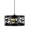 Moderne ronde hanglamp zwart metaal