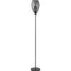 Moderne staande lamp met draad kap mat zwart