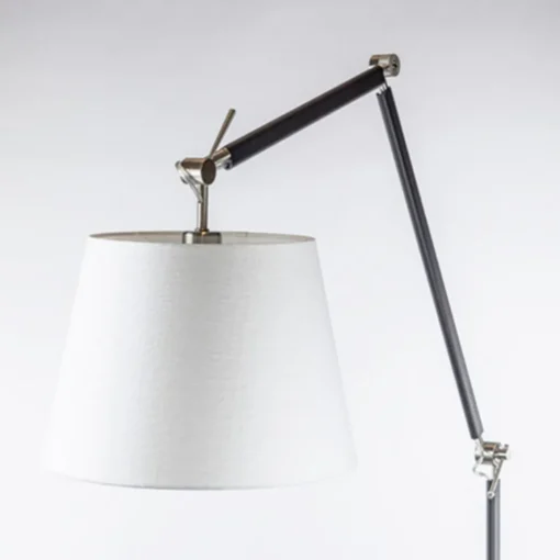 Moderne staande lamp staal met zwart