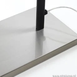Moderne staande lamp staal met zwart