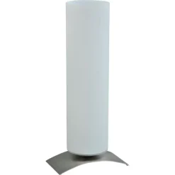 Moderne tafellamp Oblica zuil nikkel