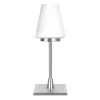 Moderne tafellamp staal/glas met dimmer
