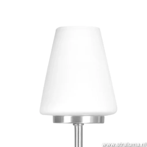Moderne tafellamp staal/glas met dimmer