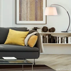 Moderne tafellamp zwart nikkel incl. kap