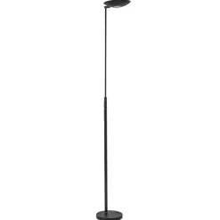 Moderne uplighter zwart met dimbaar LED