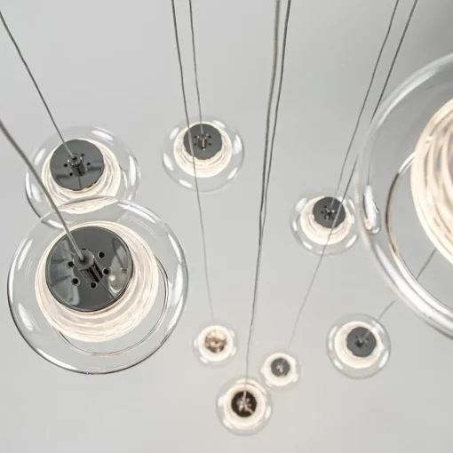 Moderne videlamp chroom met helder glas incl LED