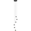 Moderne videlamp zwart met dimbaar LED 6-lichts