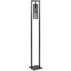 Moderne vloerlamp mat zwart metaal