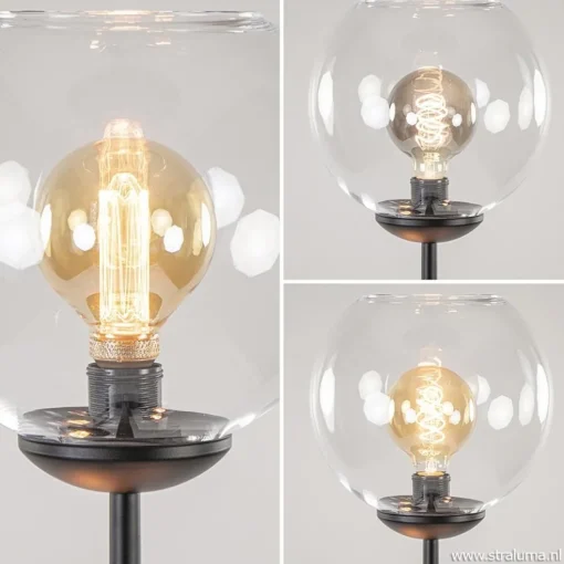 Moderne vloerlamp met glazen bollen