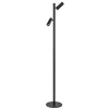 Moderne vloerlamp met verstelbare spots zwart/goud