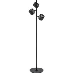 Moderne vloerlamp zwart met verstelbare LED spots