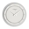 Moderne wandklok rond RVS keuken/kantoor