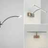 Nikkel LED wandlamp voor boven schilderij