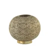 Oosterse tafellamp rond antiek messing