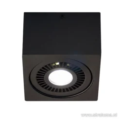 Opbouwspot box zwart 1-lichts led