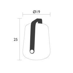 Oplaadbare buitenlamp IP44 grijs