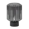 Oplaadbare LED tafellamp op batterij titanium/zwart