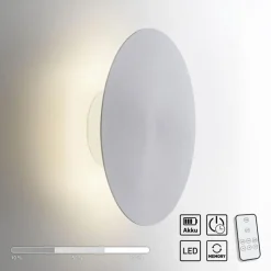 Oplaadbare LED wandlamp op accu aluminium