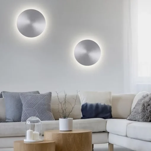 Oplaadbare LED wandlamp op accu aluminium
