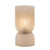 Oudroze glazen tafellamp Phoebe op batterijen van Light and living