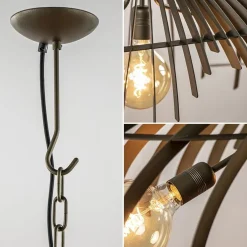 Ovale design hanglamp metaal platinum