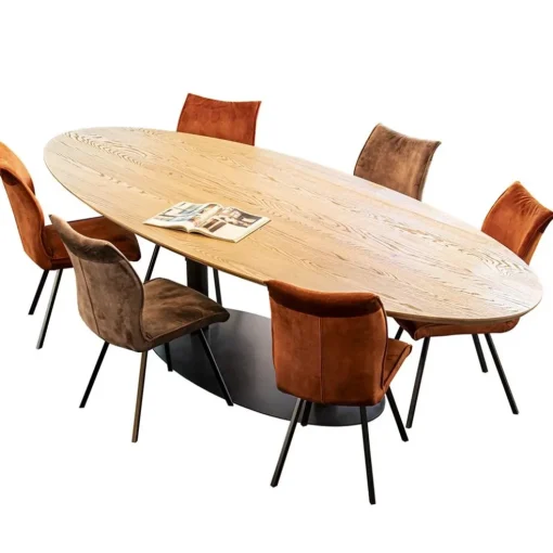 Ovale eetkamertafel eiken naturel 300x120 cm