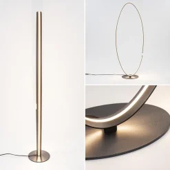 Ovale LED vloerlamp zwart inclusief dimmer