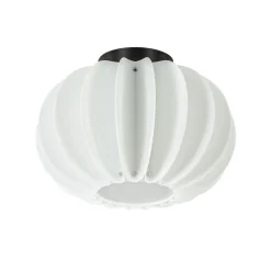 Plafondlamp Arena 30cm zwart/kap wit